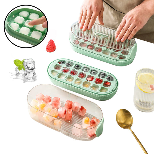 IceEase 21-Cube Tray & Storage Set - Quick Release & Keep