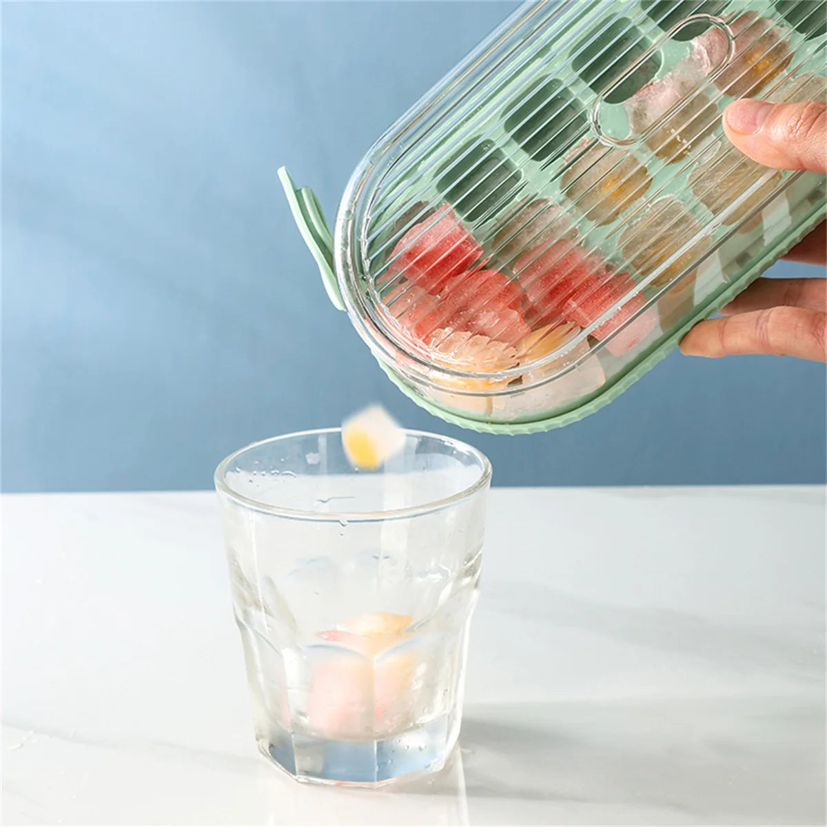 IceEase 21-Cube Tray & Storage Set - Quick Release & Keep