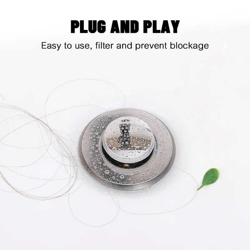 QuickCatch Pop-Up Drain Stopper & Hair Filter