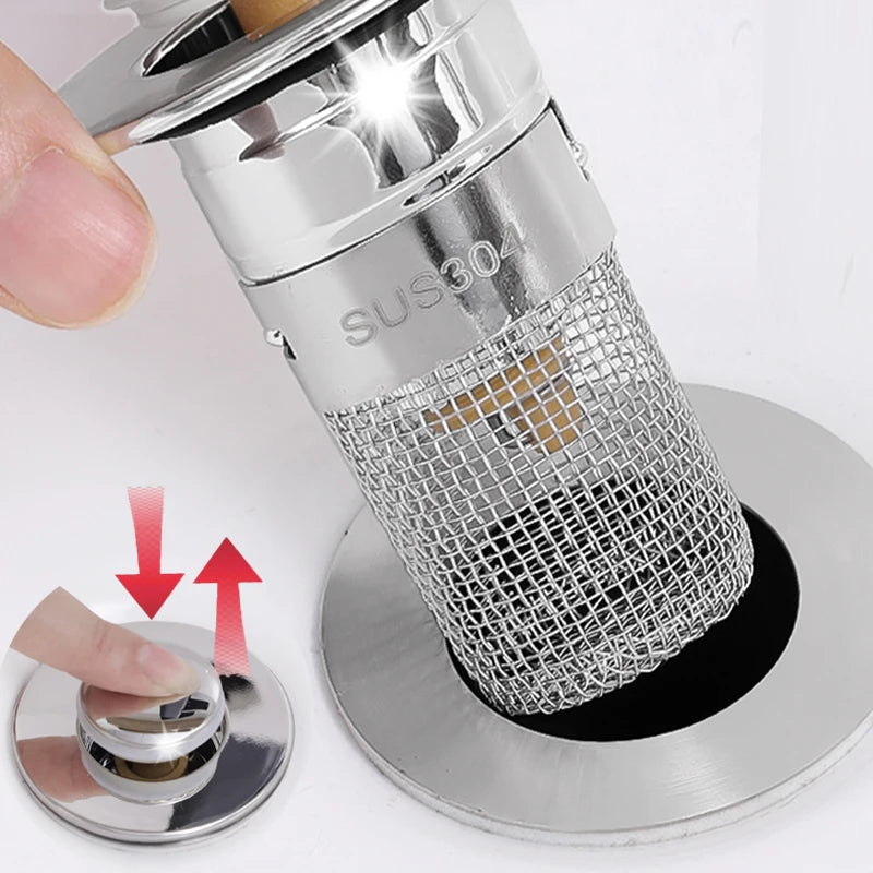 QuickCatch Pop-Up Drain Stopper & Hair Filter